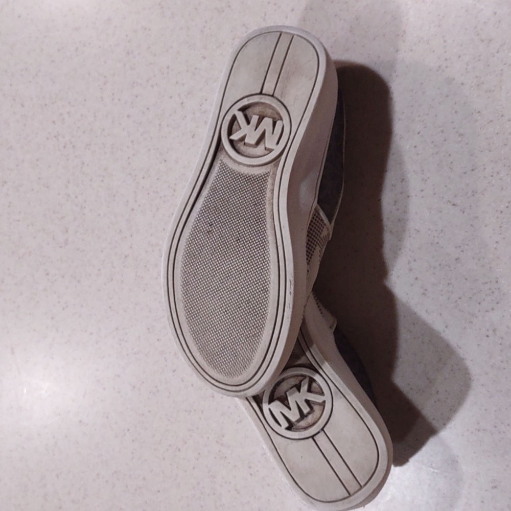 Michael Kors Little Girl's Jem Castro Logo Print Slip-on Shoes Size 11 GUC - Picture 10 of 14